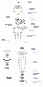 Diagram Diagram and Parts List for 1G918-UK-G  Hamilton Beach Blender